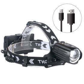 Strong Headlight Usb Display New Charging Can Input And Output Battery Headlight