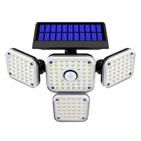 144 LED Solar Power PIR Motion Sensor Light 4-Head Outdoor Security Waterproof