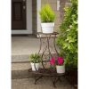 Summerfield Terrace Swirled Iron Triple Plant Stand - Black