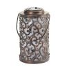 Accent Plus Iron Swirls Solar Garden Lantern