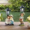 Accent Plus Boy and Girl Solar Garden Light