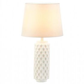 Accent Plus White Cylinder Honeycomb Table Lamp