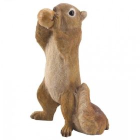 Accent Plus Standing Squirrel Eating Acorn Garden Figurine