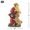 Summerfield Terrace Fire Hydrant and Puppies Solar Garden Light