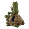 Summerfield Terrace Frog Reading on Turtle Solar Garden Light