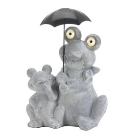 Summerfield Terrace Frogs with Umbrella Solar Garden Light