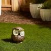 Accent Plus Owl Solar Garden Light - 6 inches