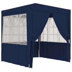 Professional Party Tent with Side Walls 8.2'x8.2' Blue 90 g/m2