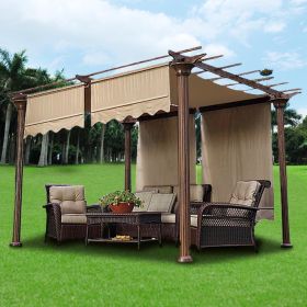 2pcs 15.5x4Ft Pergola Canopy Replacement Cover Beige