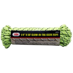 1/4" x 50' Glow-in-the-Dark Rope