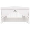 Professional Party Tent with Side Walls 13.1'x13.1' White 90 g/mÂ²