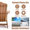 TALE Adirondack Chair Backyard Outdoor Furniture Painted Seating with Cup Holder All-Weather and Fade-Resistant Plastic Wood for Lawn Patio Deck Garde