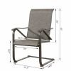 Outdoor Dining Chairs Patio Sling Spring Motion Dining Chairs for Garden, Poolside, Backyard, Porch