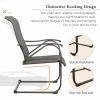 Outdoor Dining Chairs Patio Sling Spring Motion Dining Chairs for Garden, Poolside, Backyard, Porch