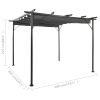 Pergola with Retractable Roof Anthracite 118.1"x118.1" Steel 180 g/m?