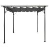 Pergola with Retractable Roof Anthracite 118.1"x118.1" Steel 180 g/m?