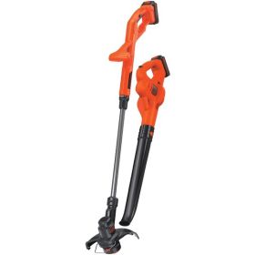 BLACK+DECKER LCC222 20-Volt MAX* Lithium 10" String Trimmer/Edger, Hard Surface Sweeper & 2-Battery Combo Kit