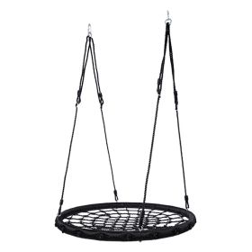 Detachable Spider Web Tree Swing Outdoor Safe and Durable Kids Hanging Platform Swing Seat for Children Adults Backyard Garden (size: 24 inches)