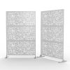 6.5 ft. H x 4 ft. W Outdoor Laser Cut Metal Privacy Screen, 24"*48"*3 panels