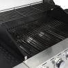 4-Burner Propane Gas Grill with Side Burner, Stainless Steel, Cabinet for BBQ (only for pickup)