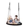 Detachable Spider Web Tree Swing Outdoor Safe and Durable Kids Hanging Platform Swing Seat for Children Adults Backyard Garden