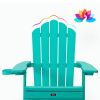 TALE Folding Adirondack Chair with Pullout Ottoman with Cup Holder, Oversized, Poly Lumber,  for Patio Deck Garden, Backyard Furniture, Easy to Instal