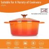 COOKWIN Enameled Cast Iron Dutch Oven with Self Basting Lid;  Enamel Coated Cookware Pot 4.5QT