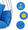 Hanging Egg Chair, Hammock Swing Chair with Hanging Kit, Egg-Shaped Hammock Swing Chair Single Seat for Indoor, Outdoor Bedroom, Patio, Garden, Alumin