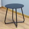 SR Steel Patio Side Table, Weather Resistant Outdoor Round End Table