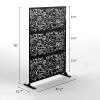 6.5 ft. H x 4 ft. W Outdoor Laser Cut Metal Privacy Screen, 24"*48"*3 panels