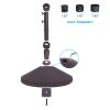 100 lb Patio Umbrella Base 23" Diameter Round Heavy Duty Outdoor Stand Plastic Water and Sand Filled for Deck;  Lawn;  Garden;  Pool;  Market