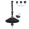 100 lb Patio Umbrella Base 23" Diameter Round Heavy Duty Outdoor Stand Plastic Water and Sand Filled for Deck;  Lawn;  Garden;  Pool;  Market