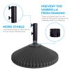 100 lb Patio Umbrella Base 23" Diameter Round Heavy Duty Outdoor Stand Plastic Water and Sand Filled for Deck;  Lawn;  Garden;  Pool;  Market